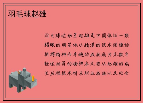 羽毛球赵雄